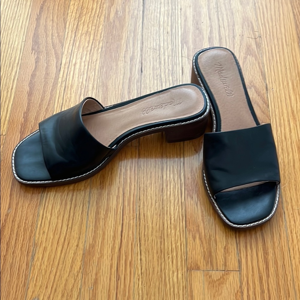 Madewell Black Mules with Minimalist Design